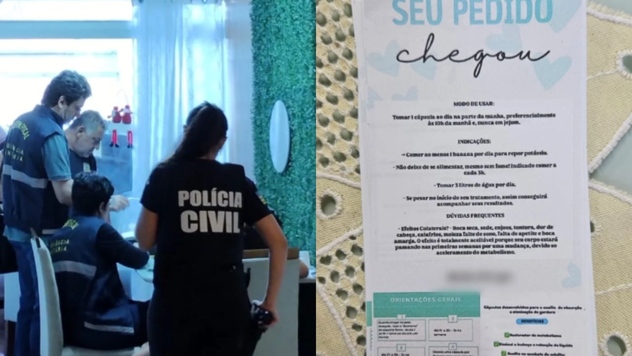 Emagrecedores ilegais vendidos pelas redes sociais: polícia desmantela esquema em Goiânia