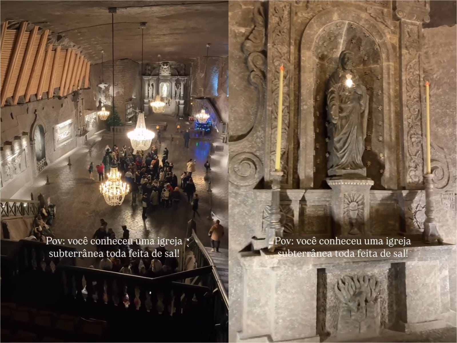 Conheça a maior igreja subterrânea do mundo esculpida inteiramente de sal