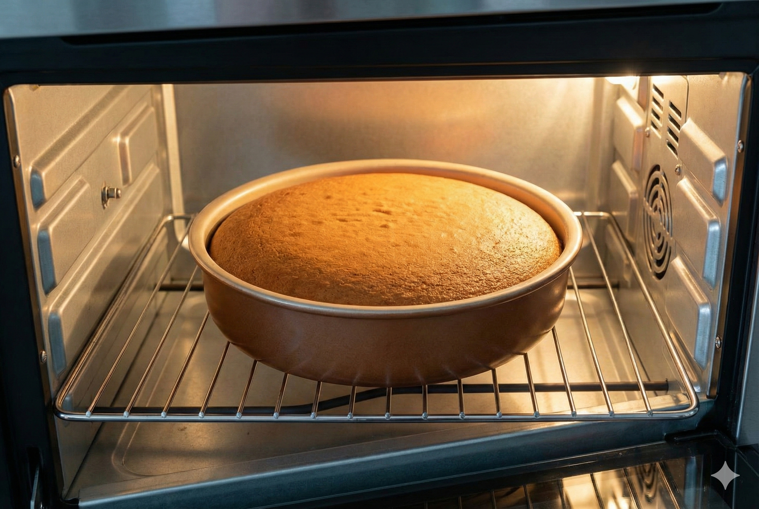 bolo crescer no forno uniforme