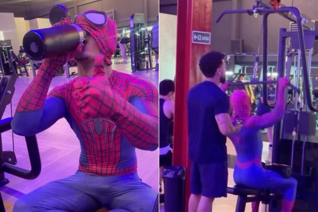 Homem-Aranha é visto treinando em academia de Anápolis.