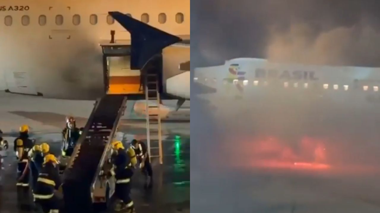 Avião da Latam é evacuado em Guarulhos após fogo em esteira de bagagens