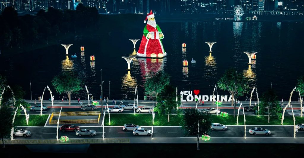 maior Papai Noel do mundo fica no Brasil