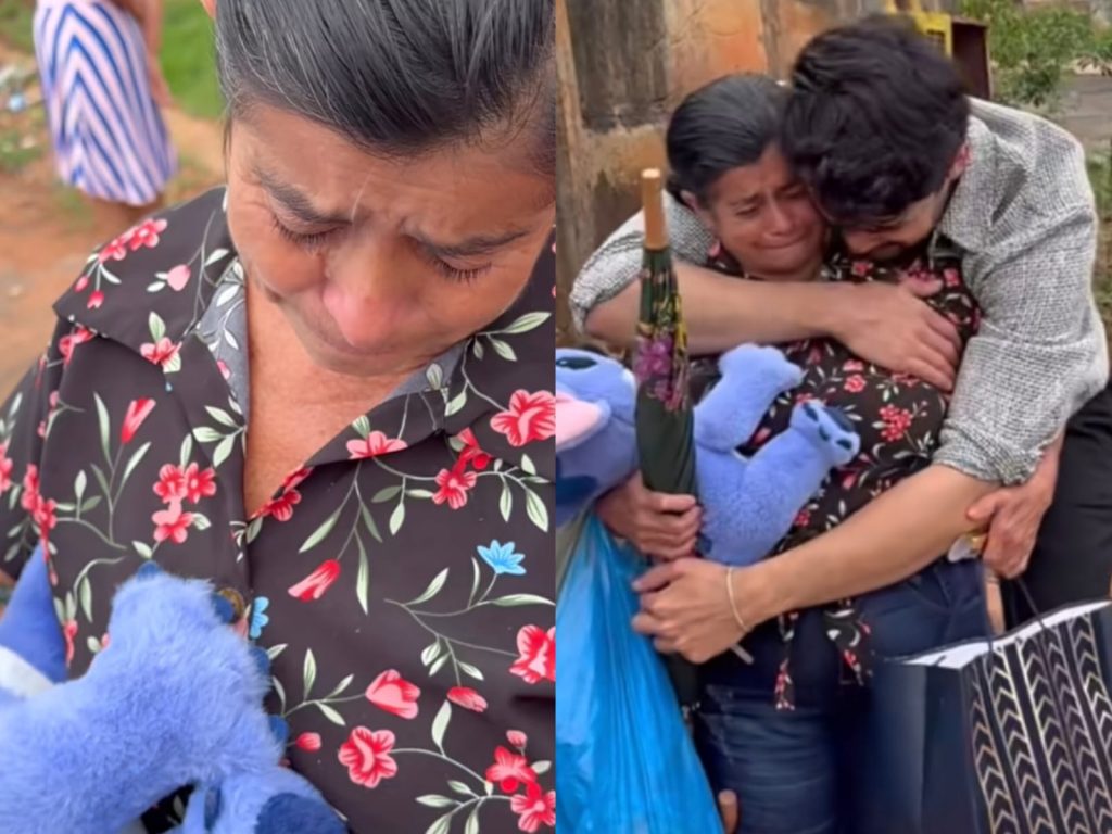 Reencontro entre mãe e filho emocionou internet. (Foto: @edmarmag)