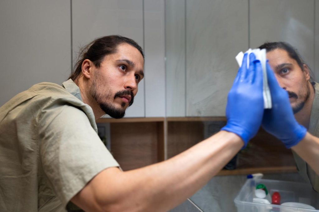 Espelho do banheiro embaçado