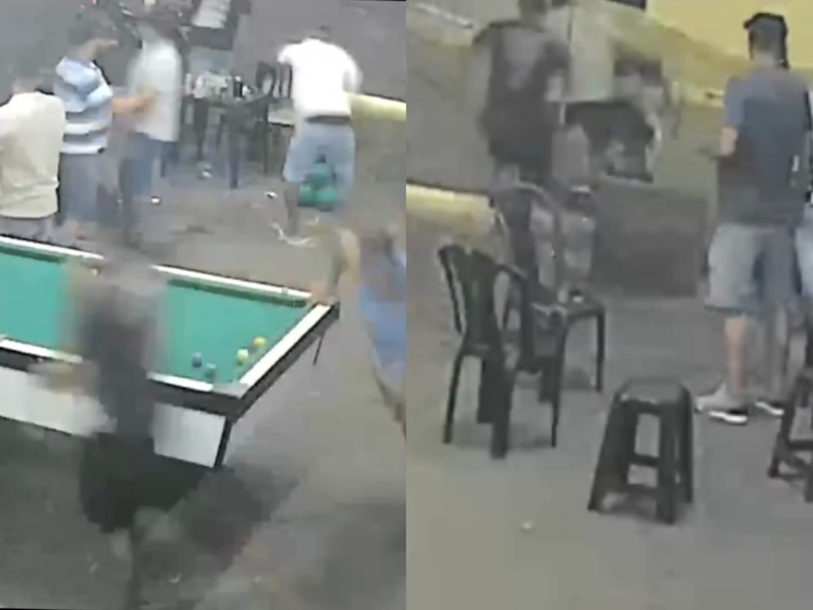 Esfaqueamento foi registrado pelas câmeras de segurança. (Foto: Reprodução)