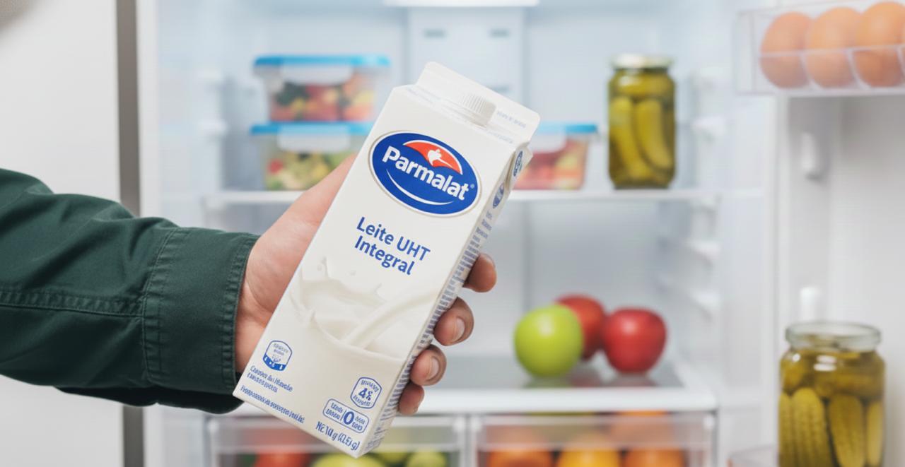 prateleira da geladeira ideal para guardar o leite sem estragar