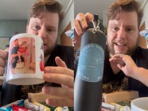 Professor se emocionou com presentes dos alunos. (Foto: @gabrielpfrimer)