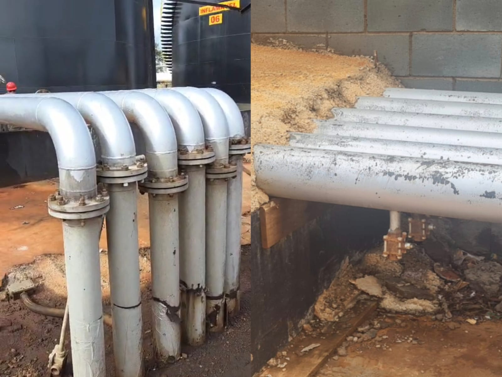 Tubulação irregular de combustíveis foi alvo de operação pelo MP. (Foto: Reprodução)