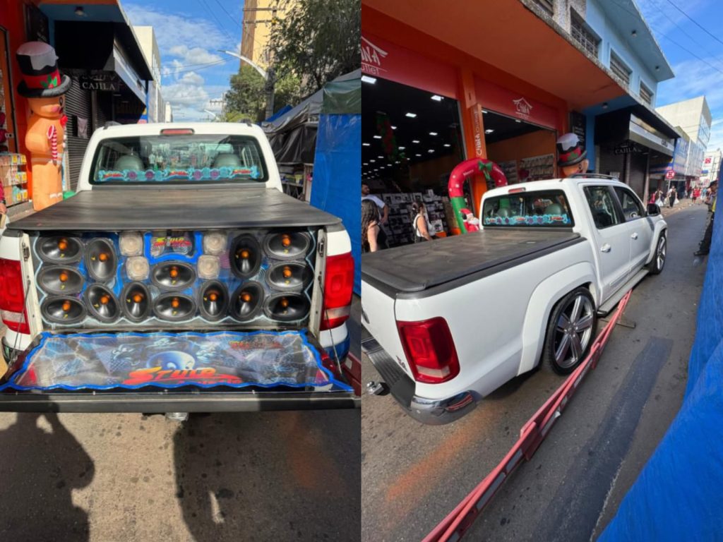 Veículo foi apreendido após constatadas as irregularidades. (Foto: Reprodução)