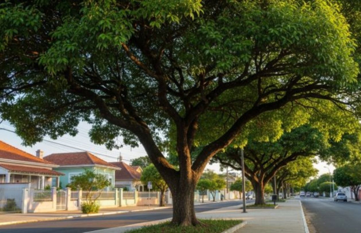 Árvore que da sombra o ano inteiro