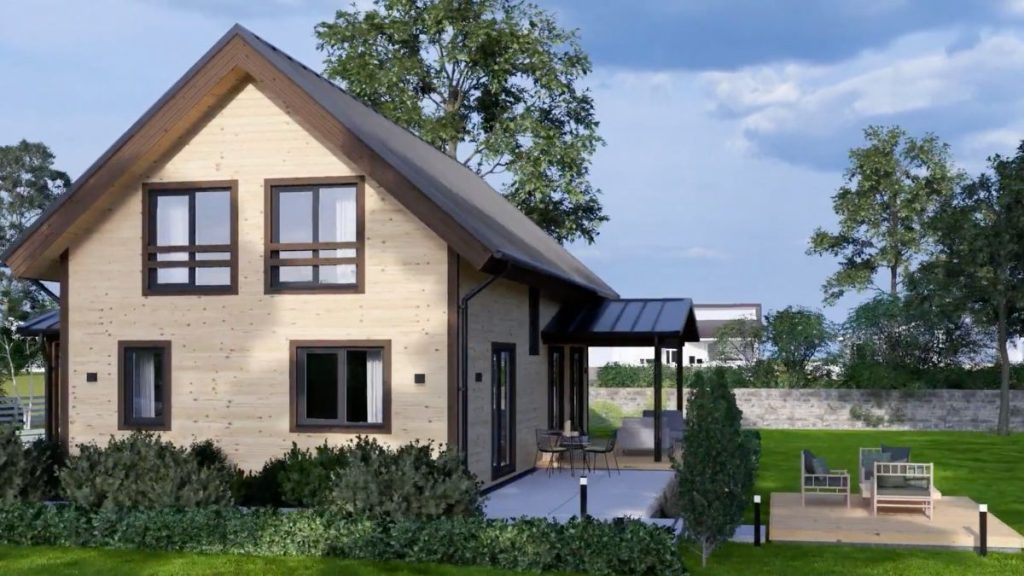 Com quatro quartos e terraço, casa pré-fabricada é entregue em menos de 3 meses e evita dor de cabeça com obra