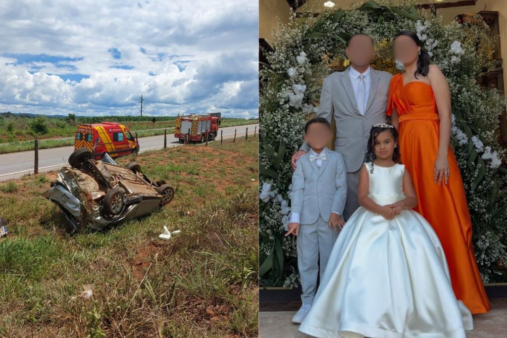 Menina de 4 anos morre e família fica em estado grave após capotamento em Petrolina de Goiás