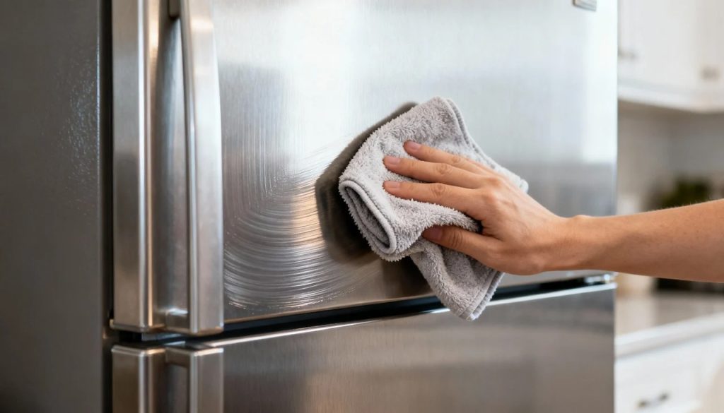 Truque para limpar geladeira de aço inoxidável e mantê-la brilhando e sem marcas de dedo