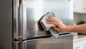 Truque para limpar geladeira de aço inoxidável e mantê-la brilhando e sem marcas de dedo