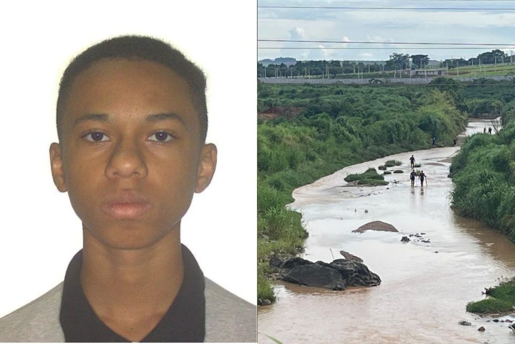 Buscas por adolescente que caiu no Córrego das Antas entram no segundo dia com cães, mergulhadores e drone