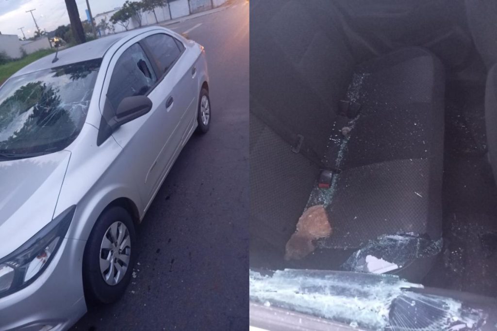 Motorista de aplicativo é agredido e tem carro destruído após se negar a fazer corrida em Aparecida de Goiânia