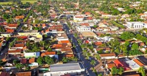 Vista aérea da cidade de Novo Brasil.