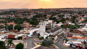 Vista aérea da cidade de Palmeiras de Goiás.