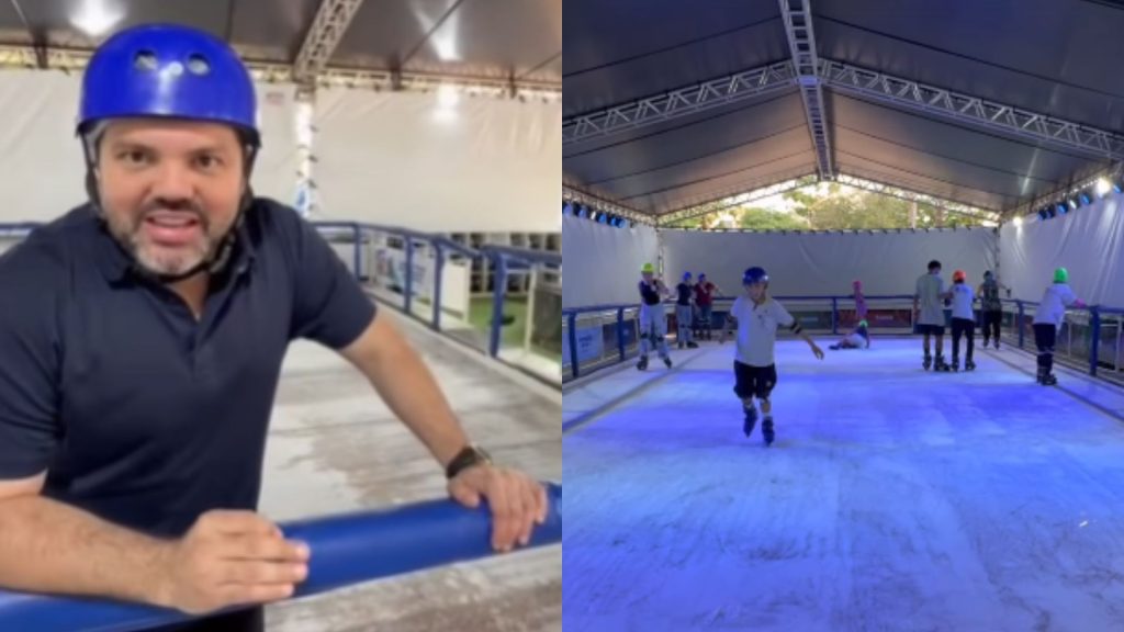 Pista de patinação já está aberta ao público.