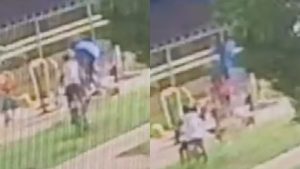 Vídeo registrou quando homem tenta dar salto "mortal".