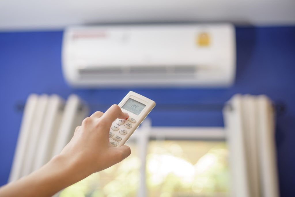 ligando o ar-condicionado