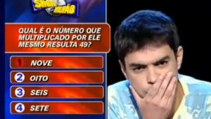 Participação de Zezé di Camargo no Show do Milhão.