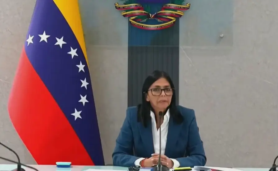 Delcy Rodríguez, vice-presidente do regime de Nicolás Maduro.