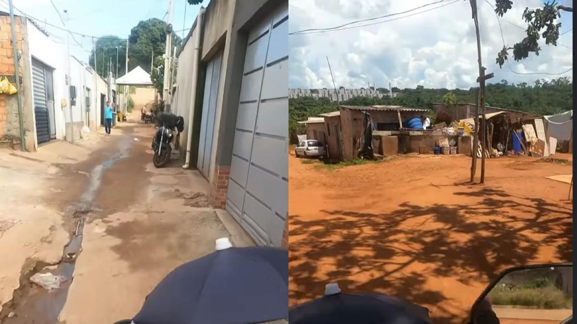 Favelas de Goiânia: motociclista mostra onde ficam e a realidade encontrada nos locais
