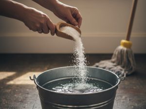 Colocar sal na água para passar pano no chão: para que serve e por que é recomendado