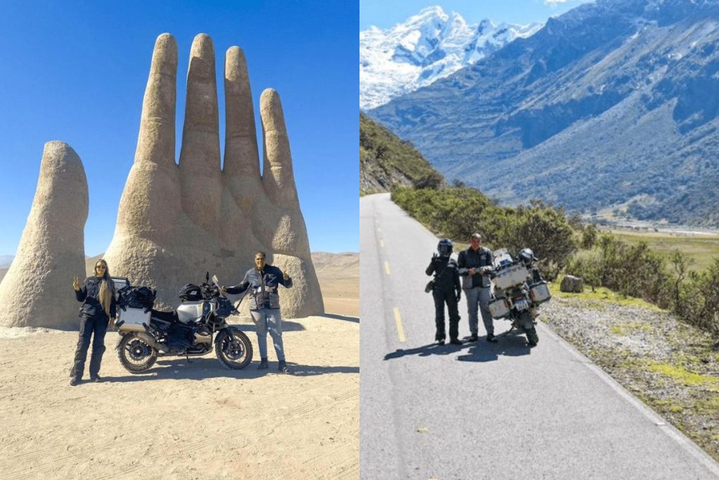 Casal de Goiás deixa rotina de lado para explorar América do Sul sobre duas rodas