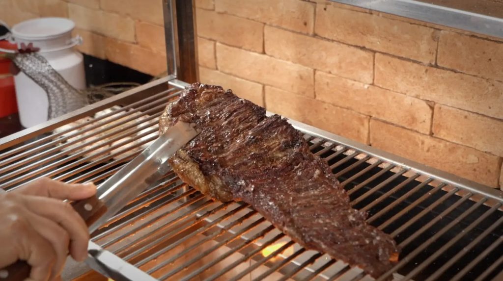 Churrasco com fraldinha