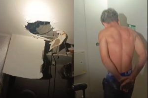 Adolescente tenta fugir pelo teto de shopping, forro cede e ele é pego no flagra em Anápolis