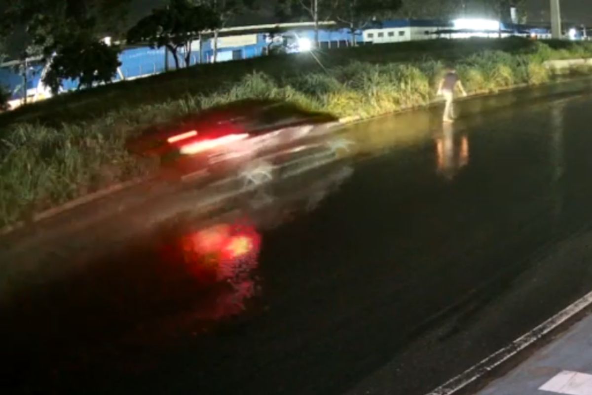 Vídeo registra atropelamento fatal no Anel Viário de Aparecida de Goiânia
