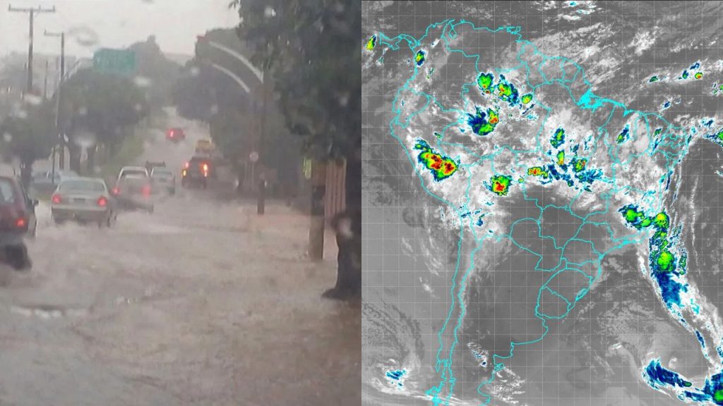 Chuvas devem persistir em Goiás. (Foto: Reprodução/Cimehgo)