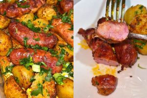 Receita de batata com linguiça