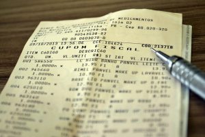nota fiscal década de 90 supermercado