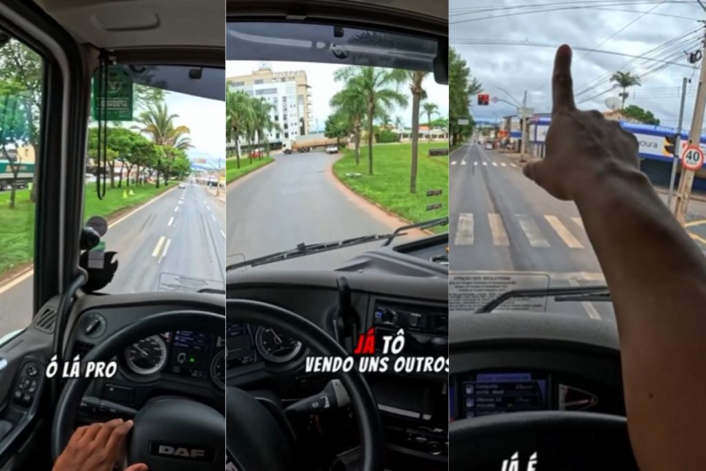 Caminhoneiro viraliza ao enfrentar Perimetral Norte pela primeira vez em Goiânia