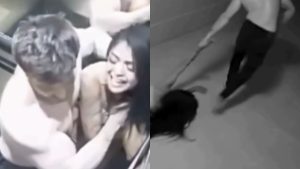 Vídeo flagrou quando empresário Alcides Bortoli Antunes aparece sufocando Nayara da Conceição Brito.