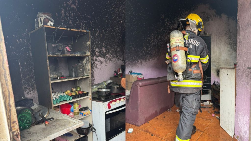 Casa ficou destruída após botijão de gás explodir.