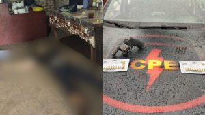 Vítima morreu na hora. Suspeito foi preso pela CPE horas depois.