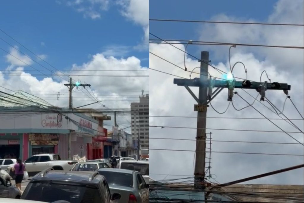 Transformador pega fogo no Centro de Anápolis e região fica sem energia elétrica
