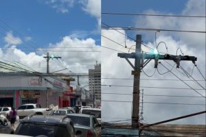 Transformador pega fogo no Centro de Anápolis e região fica sem energia elétrica