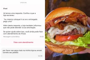 Hamburgueria de Anápolis que já foi alvo de protesto responde com deboche após cliente reclamar de item faltando