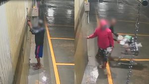 Câmeras registraram momento do furto, que empresário estimou ter custado R$ 1 mil.