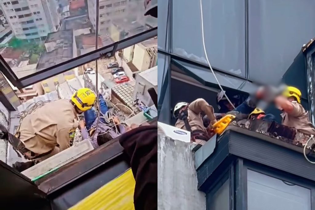 Homem cai de prédio em Goiânia