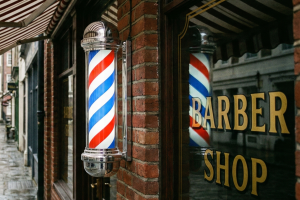 O que significa o poste giratório colorido encontrado nas barbearias de todo o mundo