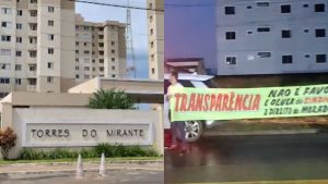 Condomínio Torres do Mirante foi alvo de protesto de moradores.