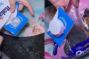 tem caixa de leite vazia em casa