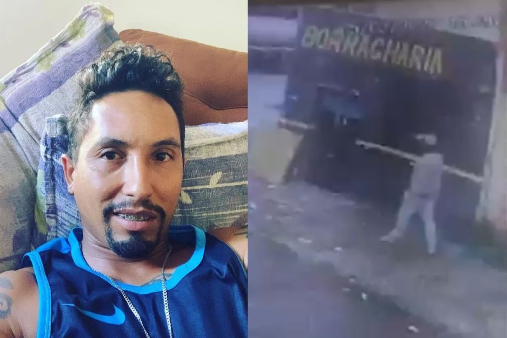 Câmeras mostram momento em que borracheiro é assassinado em Anápolis