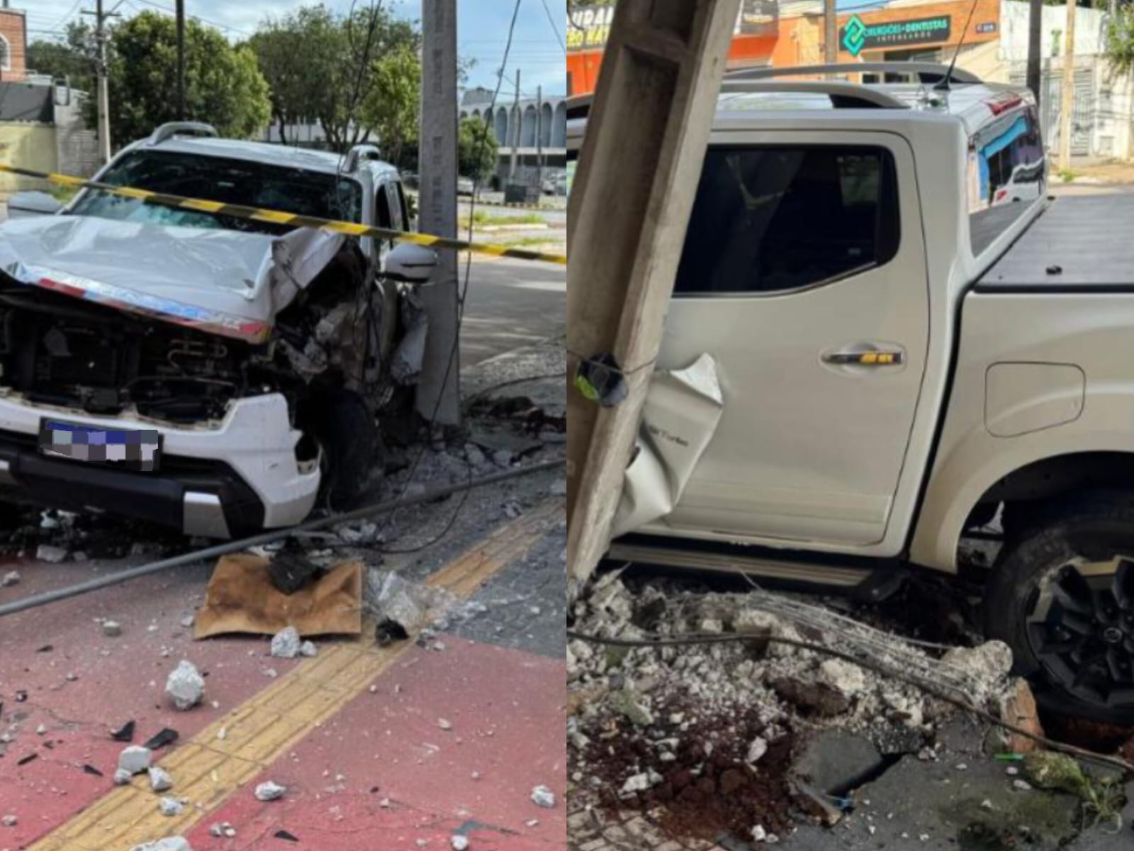 Registros do acidente. (Foto: Reprodução)